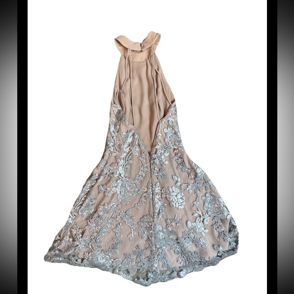 Dress The Population Abbie Mini Sequin Halter Neck Dress Women’s Size Small - Picture 6 of 8